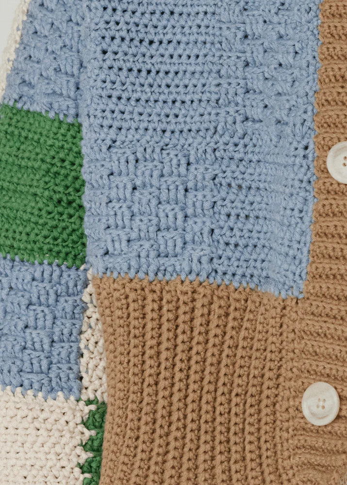 Fantasy Blue Hand-Knit Prietema Jacket