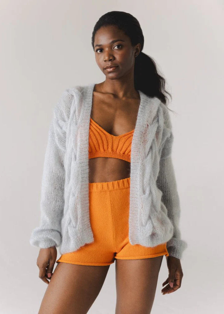 Twisted Erik Mohair & Silk Handmade Cardigan