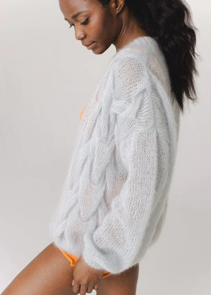 Twisted Erik Mohair & Silk Handmade Cardigan