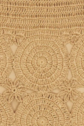 Hand-crochet Natural Beep Beep Mini Skirt